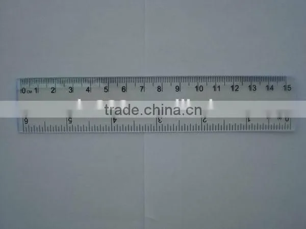 kids use transparent 6' 15cm unfolding plastic ruler for promotion