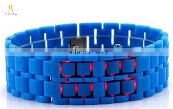 Fashionable color soft lava LED watche men's led light up watches