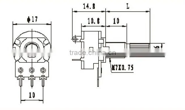 Rotary carbon composition potentiometer for wholesale guitar parts
