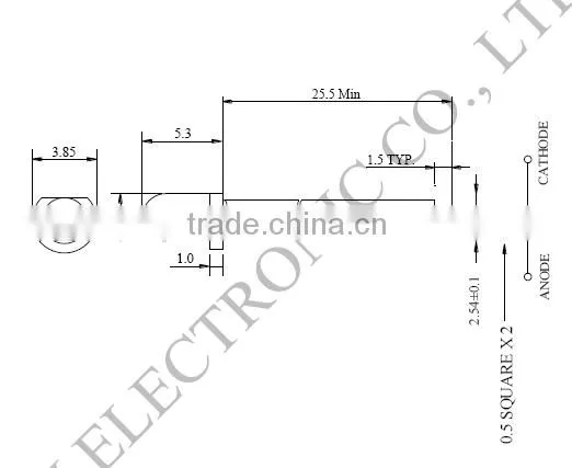 365nm DIP Encapsulation UV LED for Money Detector