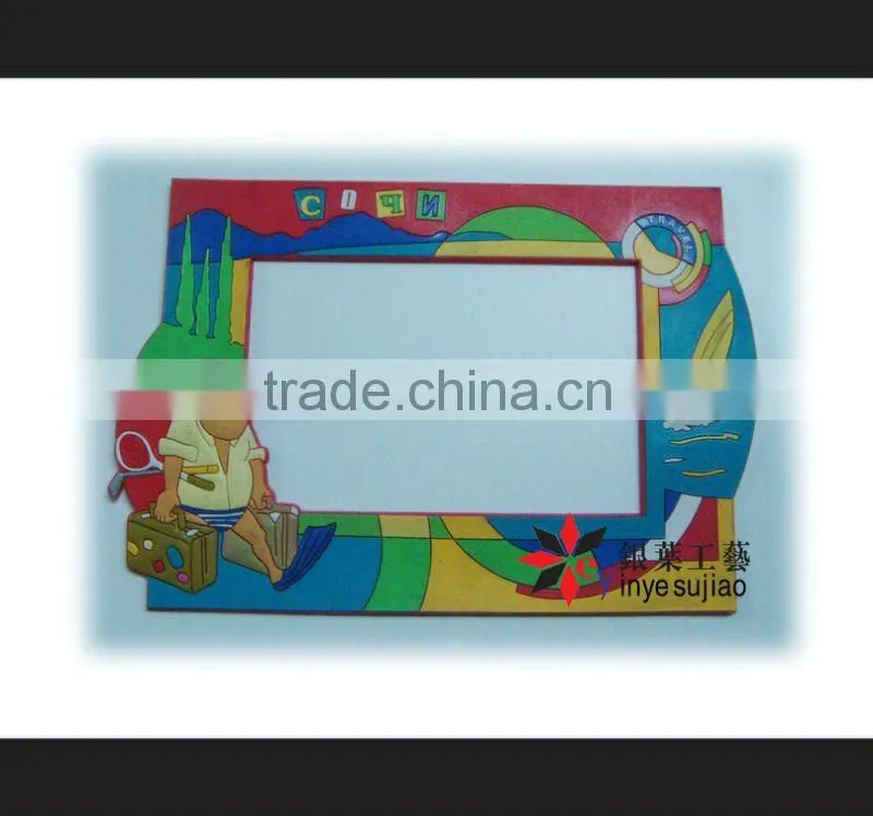 2011 flower design soft pvc Photo Frame for promotion