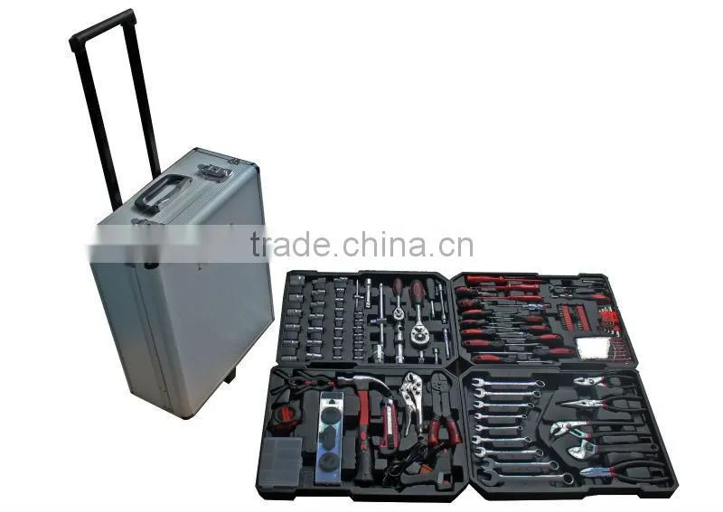aluminium trolley case 186pcs hand tool set