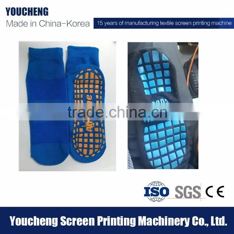 3 color tag/less rapid screen printer for socks