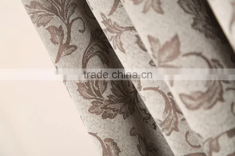 100% polyester fabric Jacquard Curtain Panel Grommet Drapes