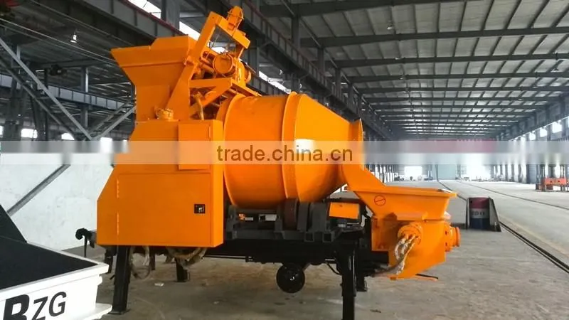 Hot sale-40m3/h small diesel trailer concrete pump HBTS40-10-74R with famous diesel engine exported