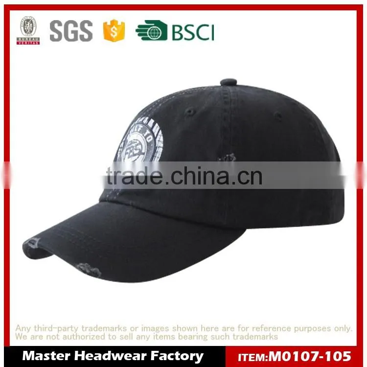 High Quantity promotional black baseball cap