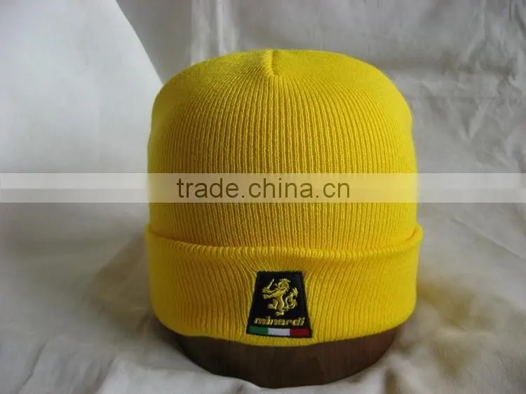 custom thick knit beanie hat
