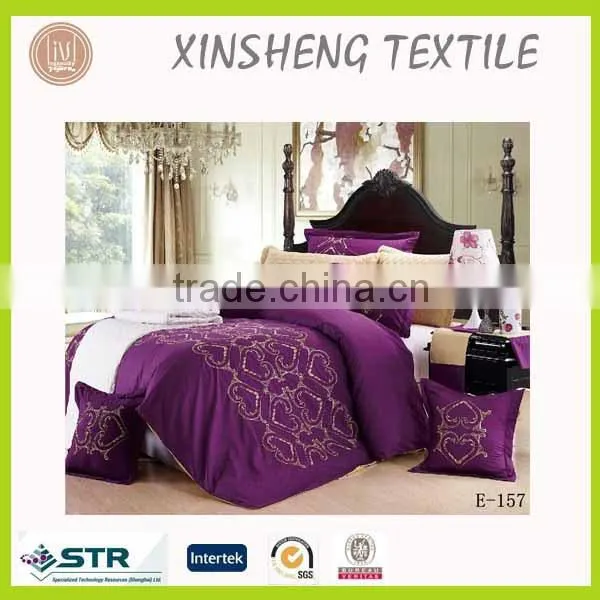 6-8PC/SETS Cheaper Microfiber comforter with Embroidery Twin/Full/Queen/King size Bedding set