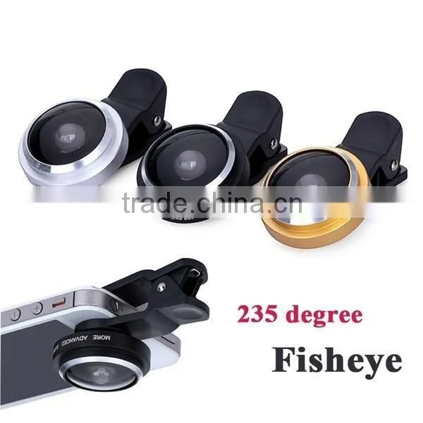 High-end Universal Clip 235 degree Super Fisheye Lens for All Brand Cellphone iPhone 4S 5S 6 Plus Samsung S4
