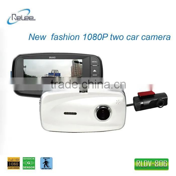 New Hot 120 Degree H.264 2.7" Inch Motion Detection Dual Camera manual car camera hd dvr car