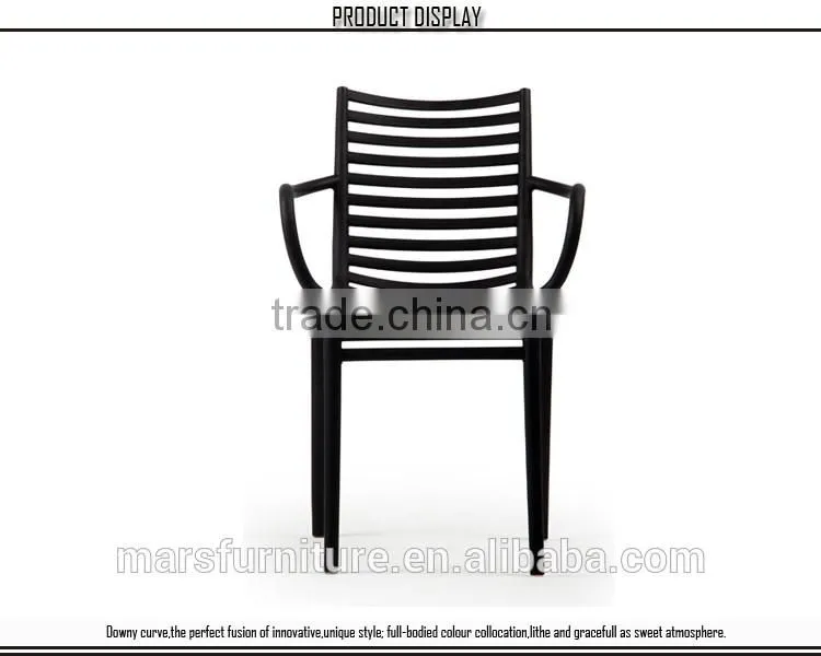 Low price stack plastic chair armrest dining chair