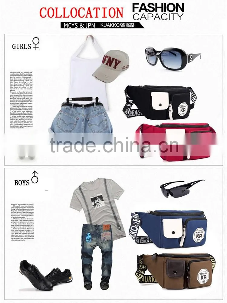 Outdoor Sports Canvas Black Crossbody Bag for Men and Women