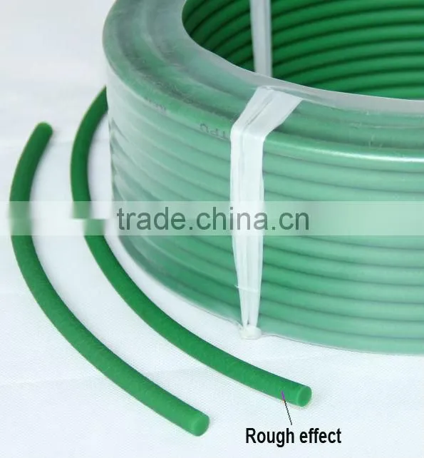 High performance diameter 6mm green rough round polyurethane drive belt