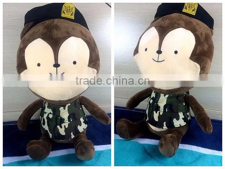 2016 fashion new fox rabbit with military uniform toy Descendants of the sun dolls