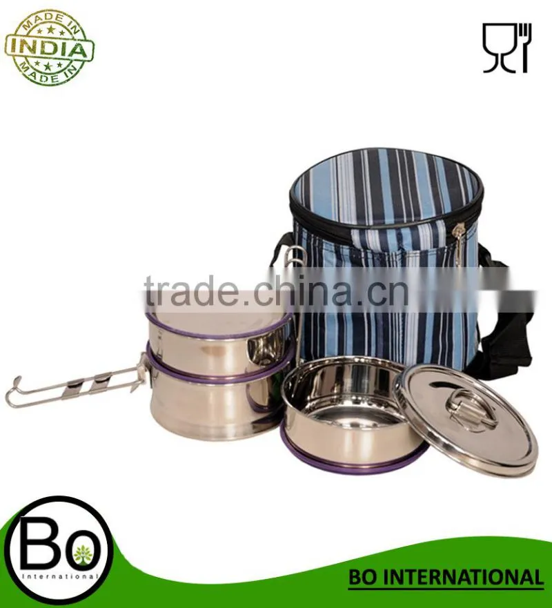 Stainless Steel 2 Or 3 Boxes Tiffin Sets