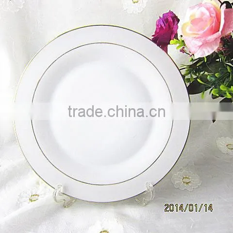 closeout plate,gold rim plate ,ceramic plate