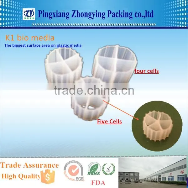 High Quality Mbbr Bio media K1 Bio media with five cells
