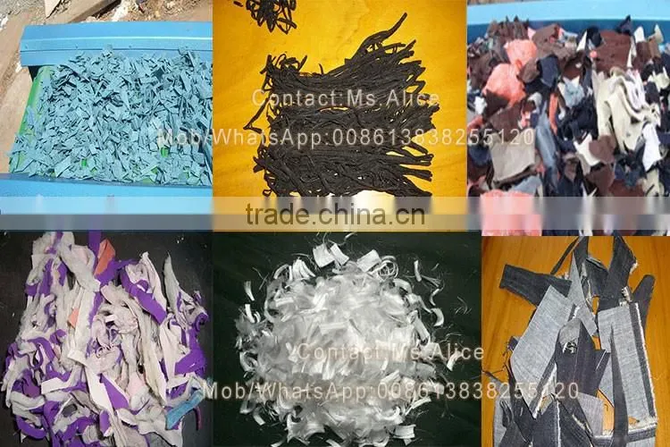 automatic waste rags glass fibre polyster yarn leather cutting machine