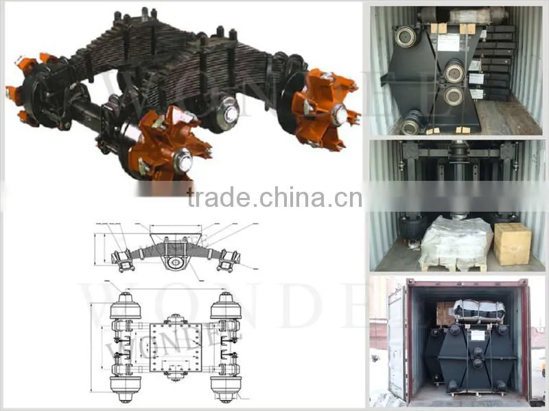 China Hot Sale Trailer parts 28T Bogie System