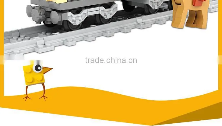 New products plastic funny blocks model track train building blocks toys for kids