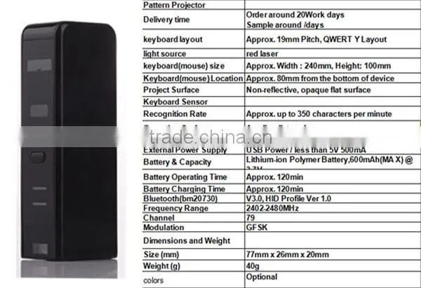 Mini keyboard bluetooth rohs Magic cube wireless virtual laser keyboard