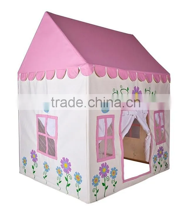 Wholesale cotton canvas indoor children girl princess kids cubby house child play tent