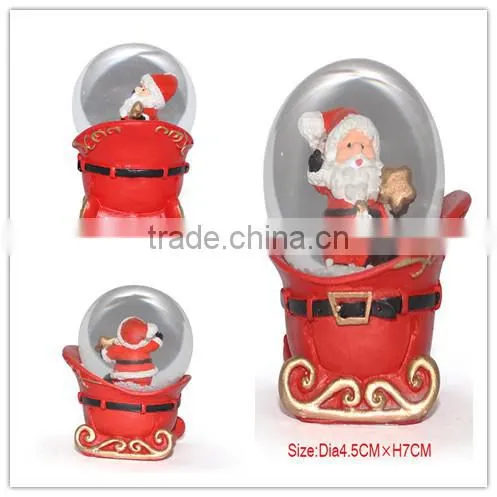 Resin snow globe souvenir snow globe with bag base