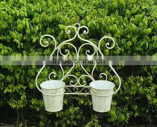 Light Weight Vintage Classical Home Decorative Antirust Metal Wall Planter Garden Pots