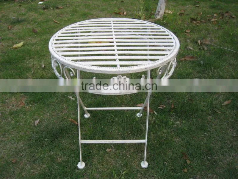 Folding wrought iron kids metal chair