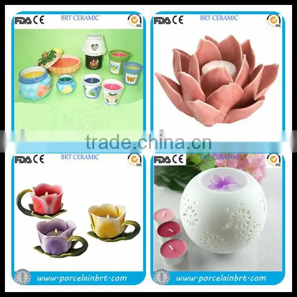 Ceramic flower vase shaped tea light candle holder