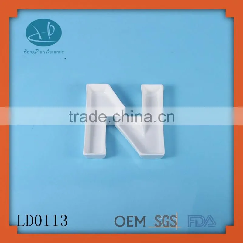 high quality colored beauty ceramic letter dishes and plates,Cheap china dish,dish washer,dishes porcelain