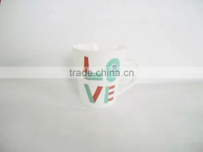 heart shape ceramic couple cup