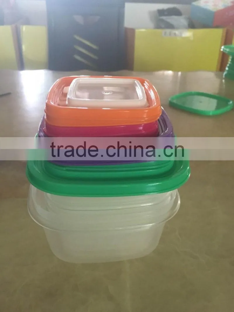 10pcs plastic storage square food small portion control container box set