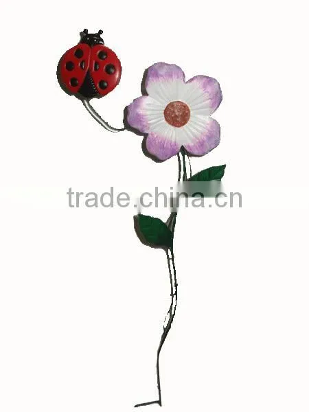 YS11665 bird on the flower metal yard stick made in Xiamen with size 10X31"