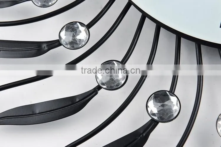 2016 european style home decration diy metal wall clock