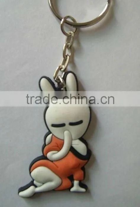 Fashion jewelry accessories silicon key chain silicone keychain