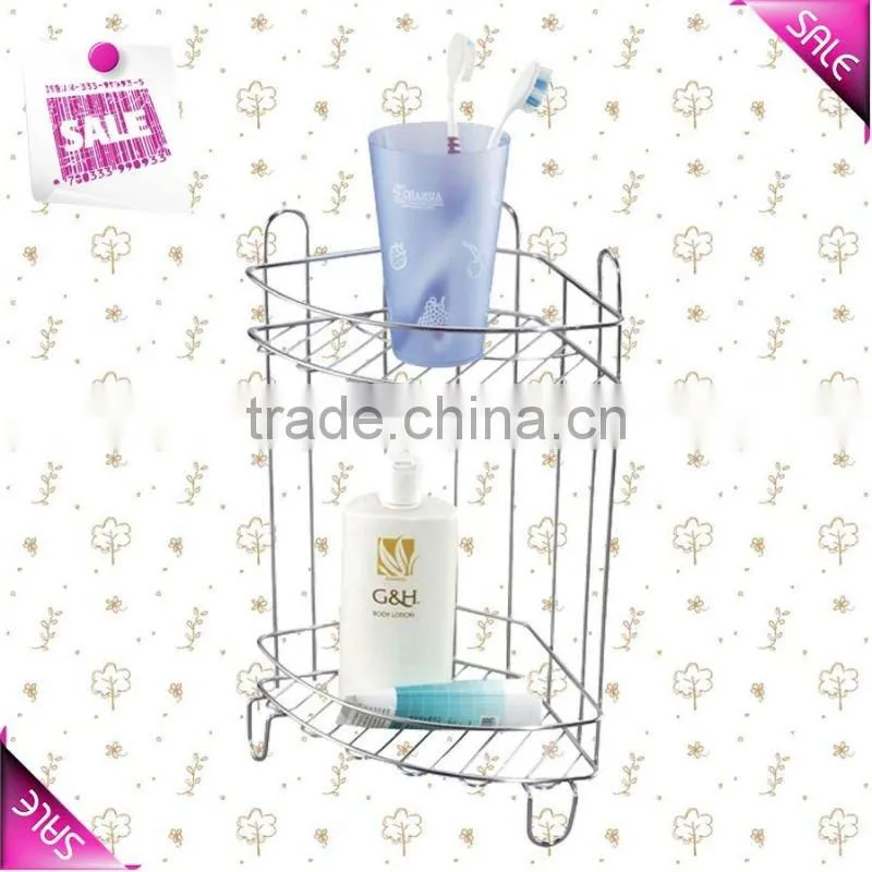 Metal bathroom shower rack