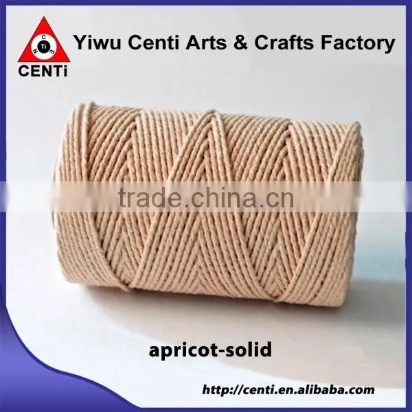 Quality blond solid cotton thread solid colour bakers twine