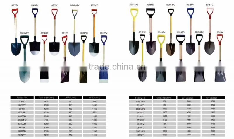 Construction tool,shovel , all steel square shovel for farm and garden