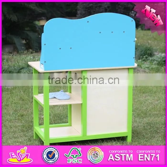 2016 Best sale preschool pretend play wooden boys toy kitchen W10C181