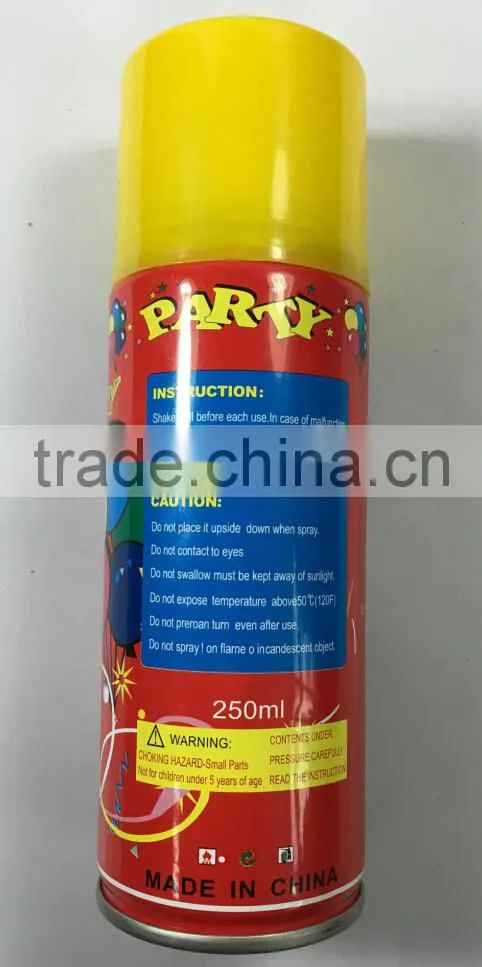 2016 colorful party crazy string spary for Christmas and wedding