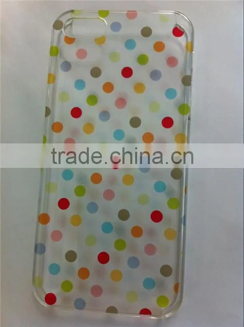 wave point design transparent phone case for iphone