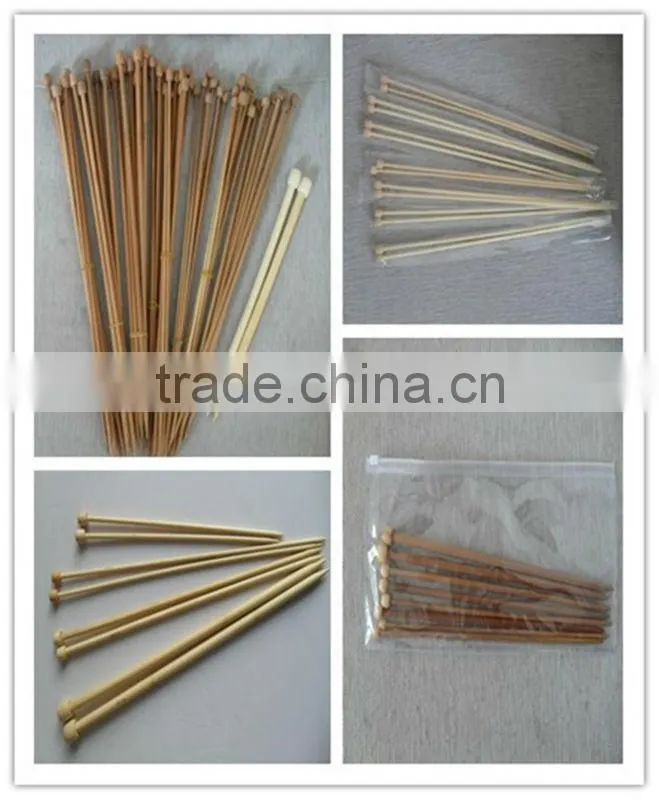1 Pair/Pack Single Pointed Bamboo Knitting Needle