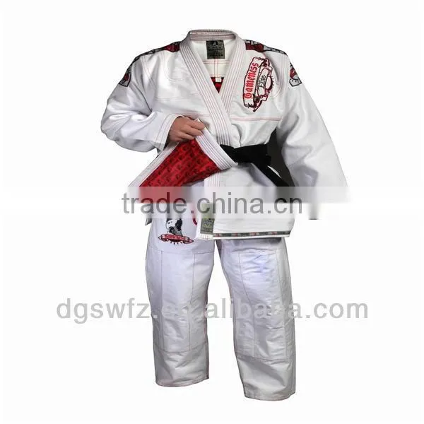 Free sampel new factory price wholesale brazilian style gold weave high quality custom jiu jitsu white a1-a7 with equipment