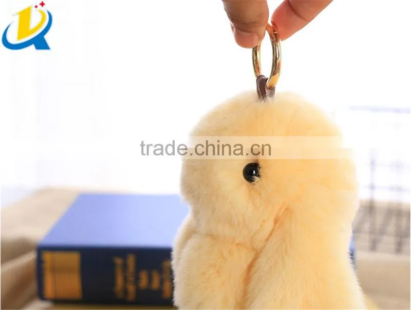 Wholesale Luxury hot sale colorful mink fur novelty rabbit keychain