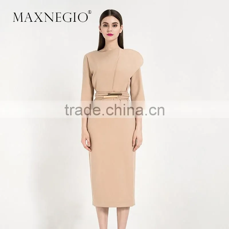 Nice design high quality guangzhou women clothes manufacturer elegant latest fashion casual dress designs 2016