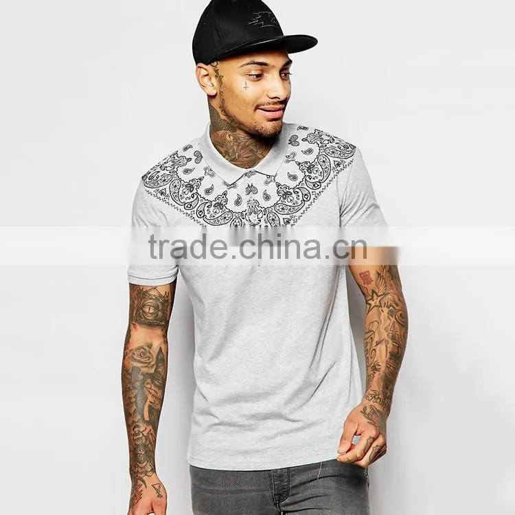 Custom Jersey Polo Bandana Print Polo Shirt PS0119A