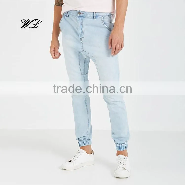 Men Denim Fabric Harem Jean Pants Cotton/Spandex Customised New Man Jeans