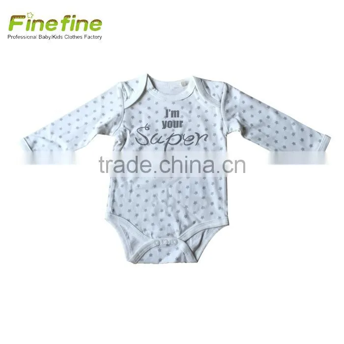 Long Sleeve Baby Clothes Organic Lovely Design Baby Romper Blank Set