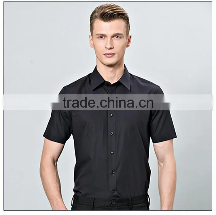 Wholesale Models Solid Color White Or Black Fancy Design Men Shirt
